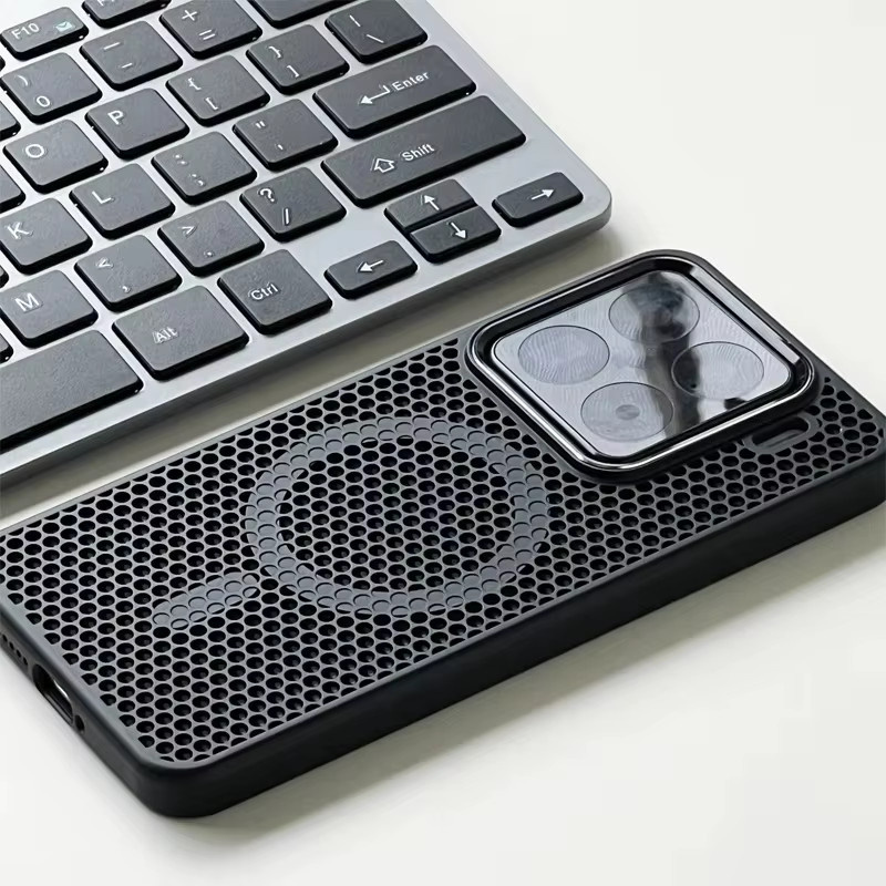 Xiaomi Magnetische Legierung Schutzhülle mit Waben-Mesh-Kühlung und Magsafe für Mi 15 Ultra, Mi 15 Pro und Mi 14 in Blau - Bild 3