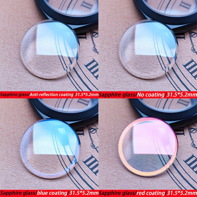 Uhrenspiegel Saphirglas, AR-beschichtet, 31,5 mm, Unisex - Bild 1