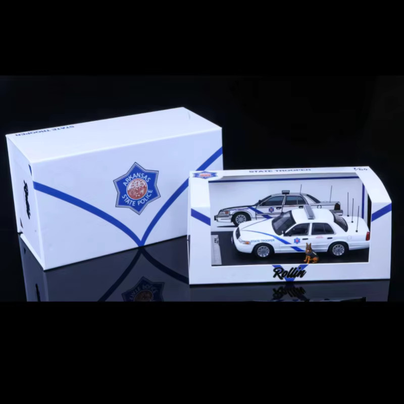 MASSDI Rollin NHSP RISP Victoria Crown K9 & Charger Patrouillenfahrzeug, Auto-Legierungsmodell, 1:64 - Bild 2