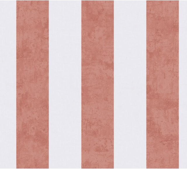 A.S. Creation Vliestapete Streifen modern in Creme-Rot, Breite: 0,53 m, Länge: 10,05 m - Bild 1