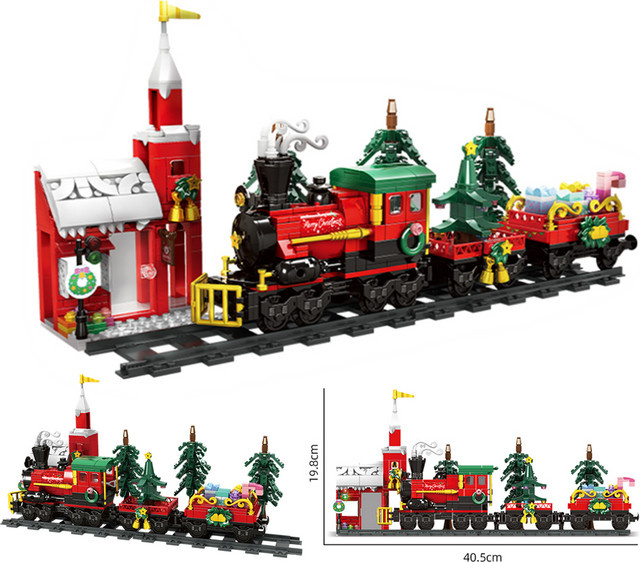 DBPALY Weihnachtsmann Bausteine Stadt, Bunt / Mehrfarbig - Bild 1