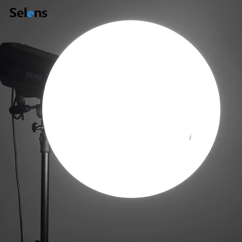 Selens Kugelförmiger Lampenschirm Laternen-Softbox mit Bowens-Mount als Sphärischer Fotografie-Diffusor für Studio-Blitzlicht und COB-Licht, Weiß, Durchmesser: 30 cm, 40 cm oder 50 cm - Bild 2