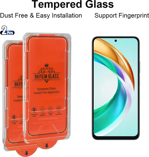 2 Stück RYWILL Displayschutzfolie aus gehärtetem Glas für Honor X6b X6c X6a X6 X60 GT X9C Smart X60i X60GT in Transparent - Bild 1