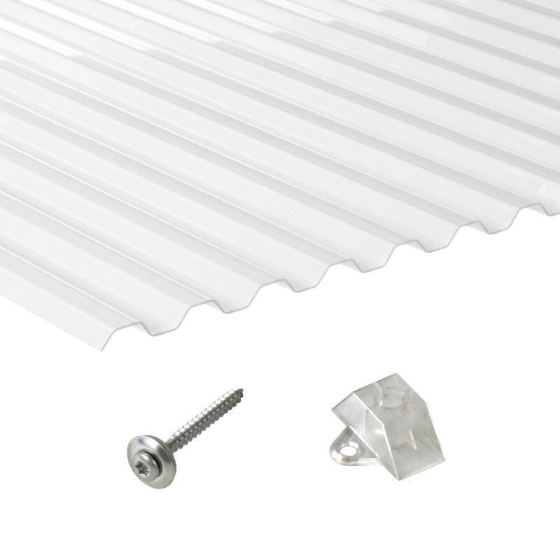 2nd LIFE LINE Terrassendach-Set aus Polycarbonat Doppelstegplatten in glasklar mit Spundwand - Bild 1