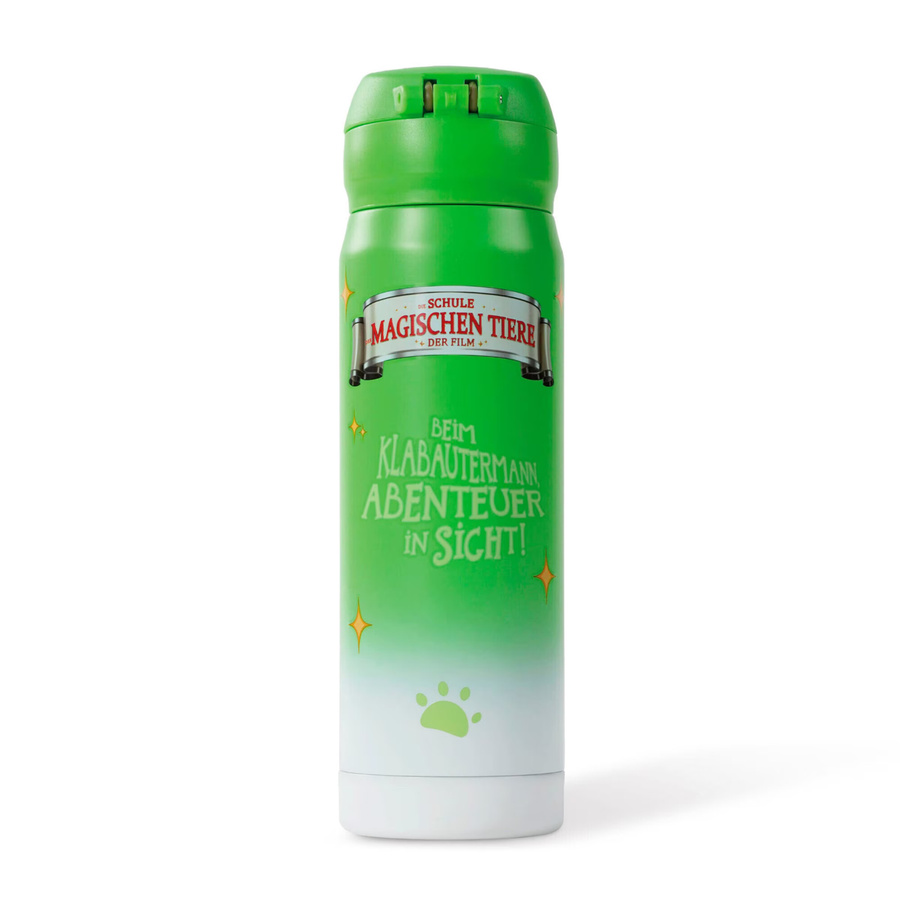 AWAVE Die Schule der Magischen Tiere Edelstahl Trinkflasche für Kinder, Grün, 380 ml - Bild 2