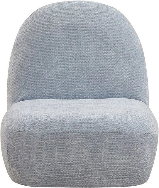 Vente-unique Sessel Maldano mit gerader Rückenlehne in Hellblau aus Chenille-Stoff, Breite: 52,5 cm, Tiefe: 60,5 cm, Höhe: 58,5 cm - Bild 1