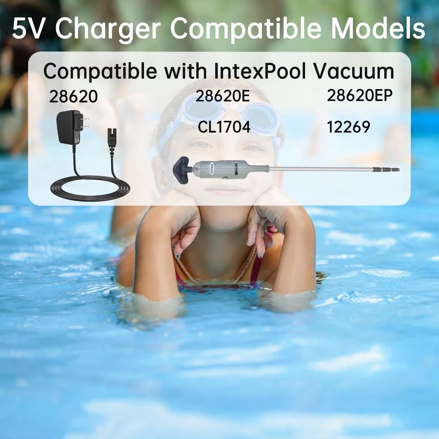 NUOLIANXIN 5V Ersatz-Ladekabel für Intex Handheld Pool Staubsauger 28620 28620E 28620EP CL1704 12269 Adapterstecker - Bild 2