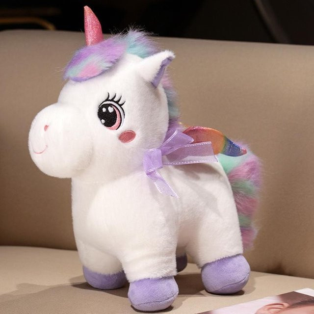 Yiran Health & Beauty Regenbogen-Einhorn-Plüschpuppe, Stofftier, bunt, 30cm - Bild 1