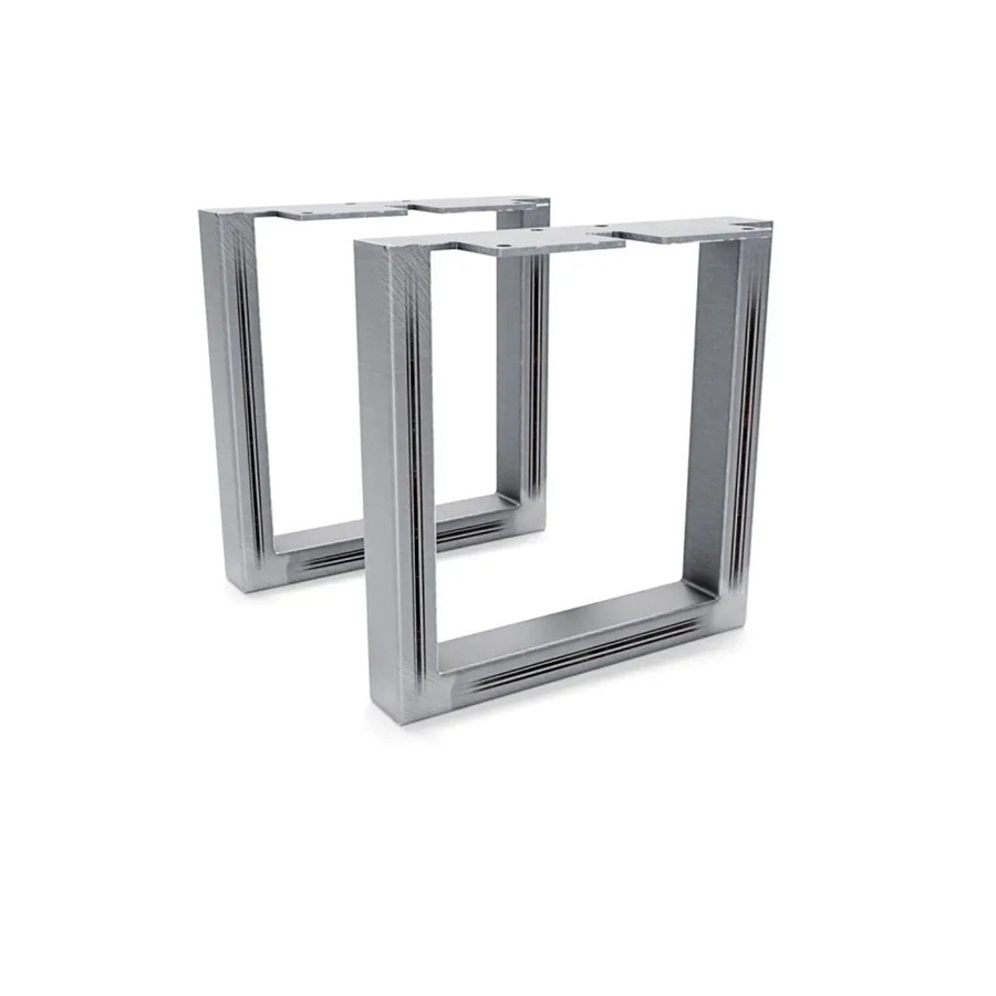 HEVVA Möbelfüße GRAZ 2er Set aus Rohstahl in Silber Matt, Höhe: 20 cm, Tiefe: 20 cm - Bild 2