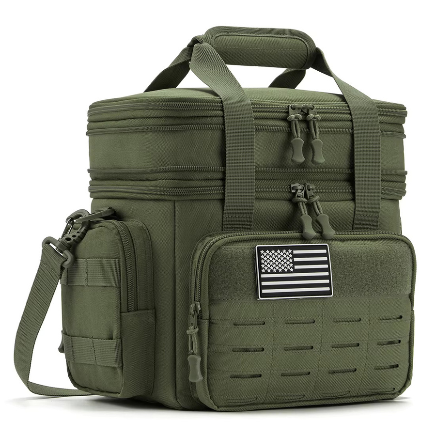 ReFire Gear Taktische Lunchbox, isolierte und auslaufsichere Kühltasche für Outdoor und Camping, Schwarz oder Grün, B/T/H: 28,5 x 28,0 x 1 d cm - Bild 7