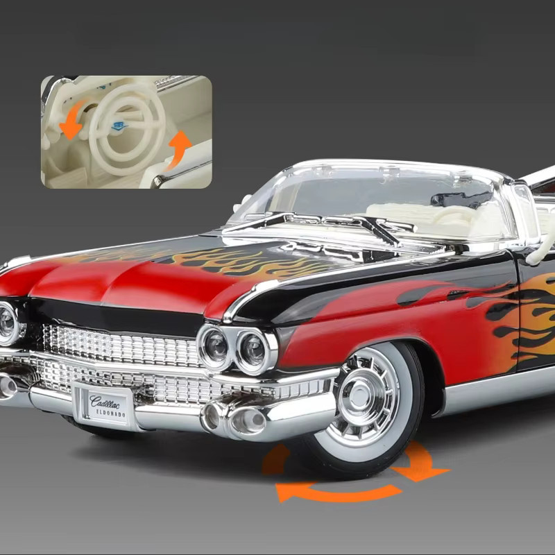 Eldorado Big Rocket Vintage Oldtimer Modell, 1:24, Metall, mit Licht und Sound - Bild 4