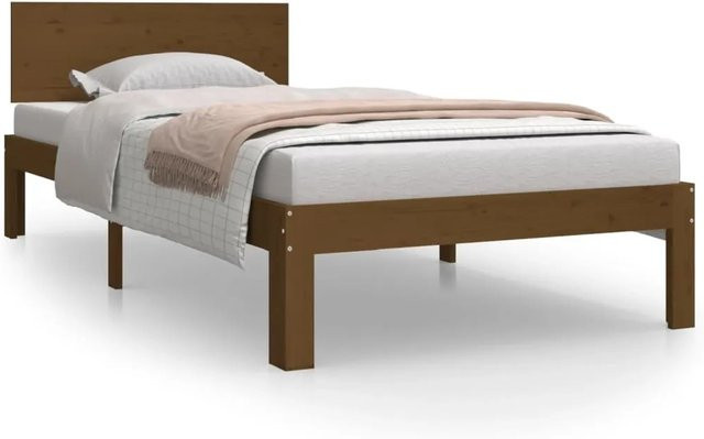 vidaXL Massivholzbett aus Kiefer in Honigbraun, B/T/H: 90 x 200 x 93,5 cm - Bild 1