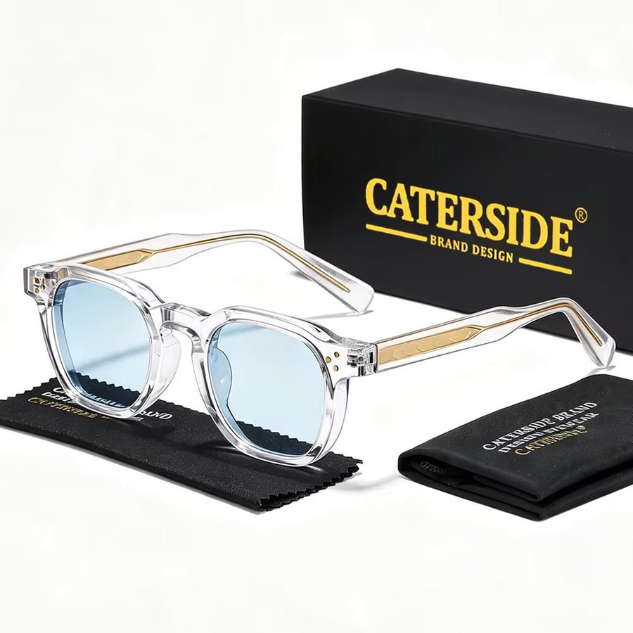 CATERSIDE Sonnenbrille, quadratisch, Vollrand, Kunststoff, transparent, Unisex - Bild 2