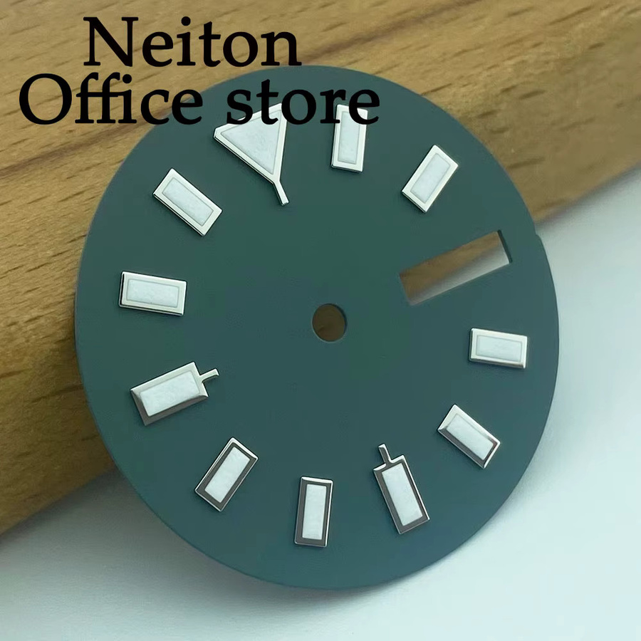 NEITON Zifferblatt, grün-gelb, 28,5 mm, passend für NH36-Uhrwerk - Bild 2