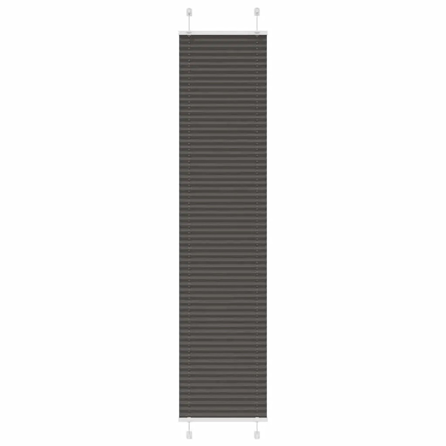 vidaXL Plissee Schwarz semi-transparent aus Polyester, Breite: 40 cm, Höhe: 200 cm - Bild 2