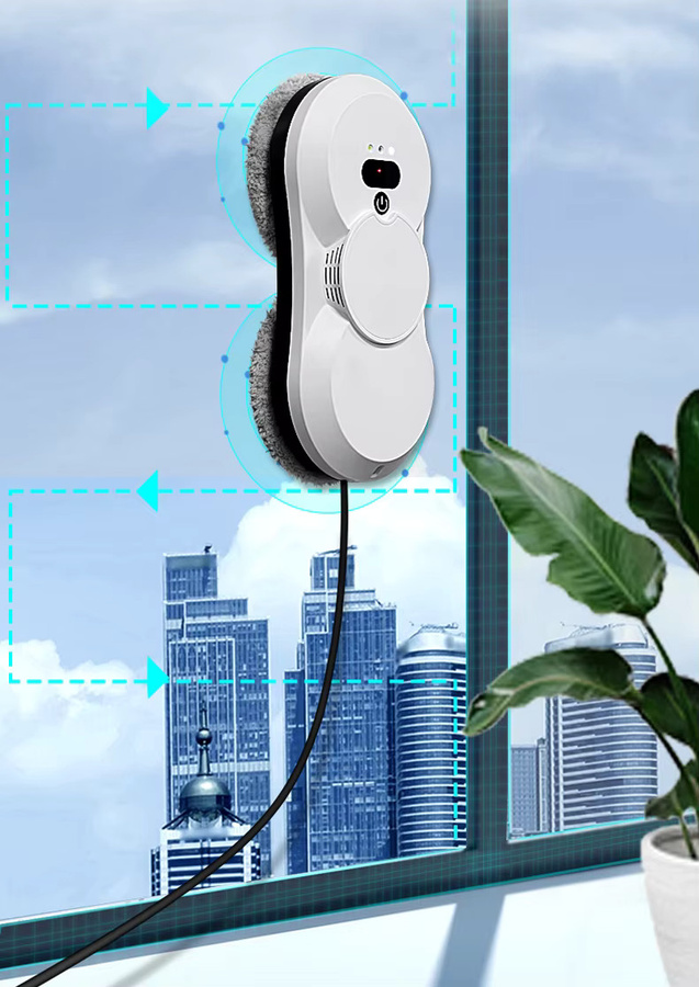PuRuikai Fensterputzroboter in Weiß für die elektrische Glasreinigung zu Hause - Bild 4