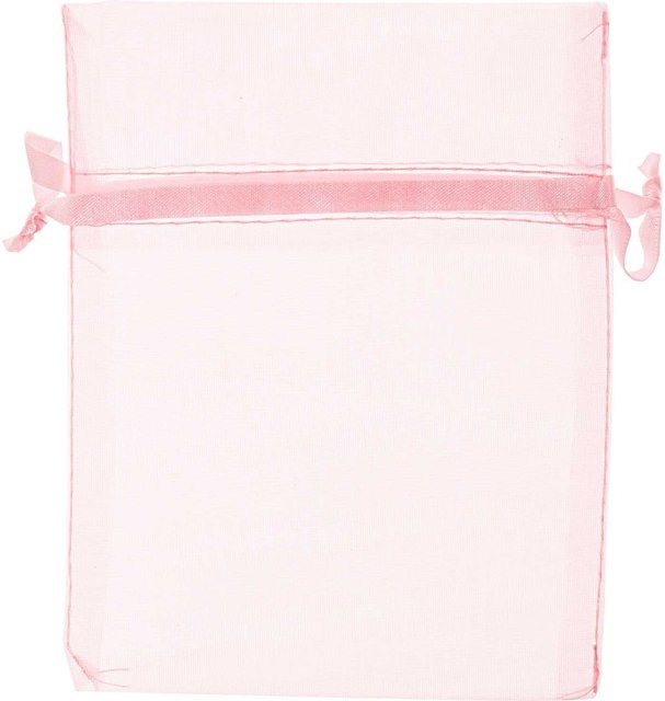 idee. Creativmarkt Organza Beutel in Rosé, 4 Stück, B: 12,5 cm, H: 10,0 cm - Bild 1