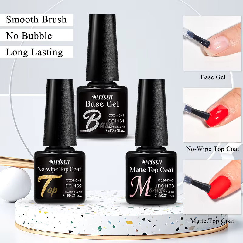 Mtssii Soak-Off-Gel-Nagellack-Set, matt, 3-teilig - Bild 3
