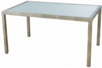 Intergard Gartentisch Belcanto aus Polyrattan in Schwarz und Braun, B/T/H: 165 x 100 x 77 cm - Bild 1