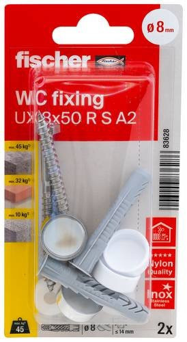 Fischer Befestigungsset 83628 aus Kunststoff und Edelstahl in Weiß und Silber - Bild 1