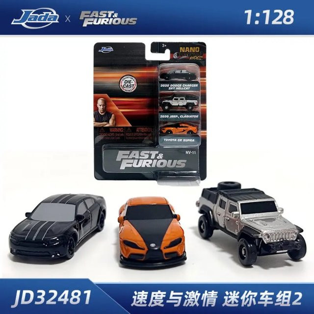 Jada Fast & Furious Dodge Charger Toyota GR Supra, Miniatur-Diecast-Automodell, 1:128 - Bild 1