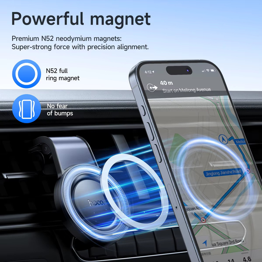 HOCO H59 Magnetische Universal Autohalterung für das Smartphone, Schwarz - Bild 3