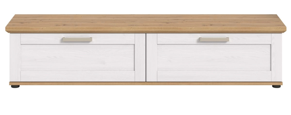 Inn.Furn TV-Lowboard Mirano im Landhausstil aus Lärche in Weiß, Breite: 164 cm, Tiefe: 40 cm, Höhe: 37 cm - Bild 4