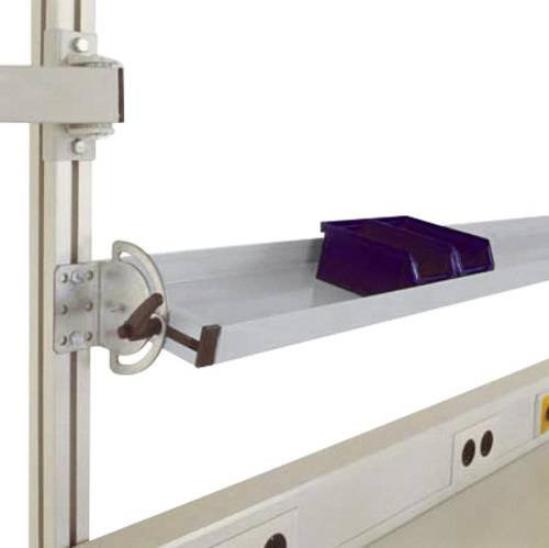 Manuflex ZB8313.9006 Neigbare Ablagekonsole für CANTOLAB und ALU in Silber, Nutztiefe: 49,5 cm, für Tischbreite: 150 cm - Bild 1