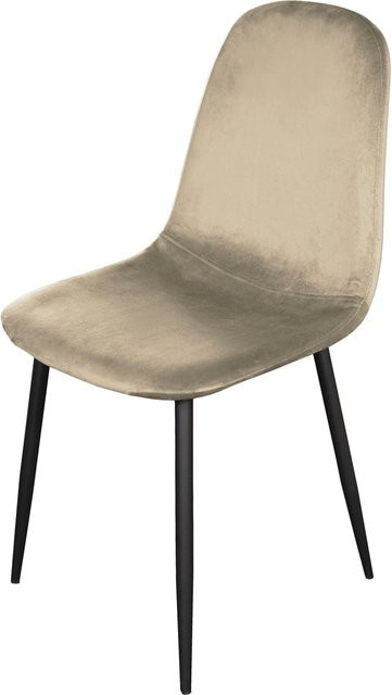 HTI-Living Esszimmerstuhl Savannah aus Samt in Creme/Beige mit Metallgestell - Bild 1
