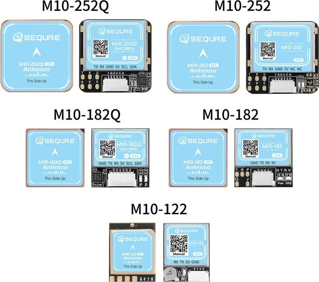 SEQURE M10 GPS der zweiten Generation mit QMC5883-Kompass für Betaflight und Ardupilot FPV-Renndrohnen in Blau - Bild 1