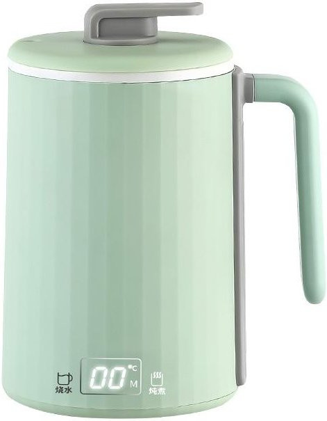 Multifunktionaler Reisekochtopf von Yiran Furniture als Wasserkocher und Thermotopf, 450 ml, Grün - Bild 1