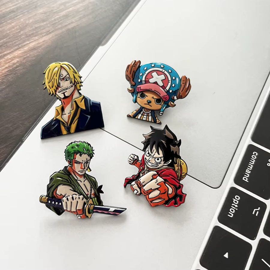 Bandai Cartoon-Piraten-Emaille-Pins, 4-teiliges Set - Bild 4