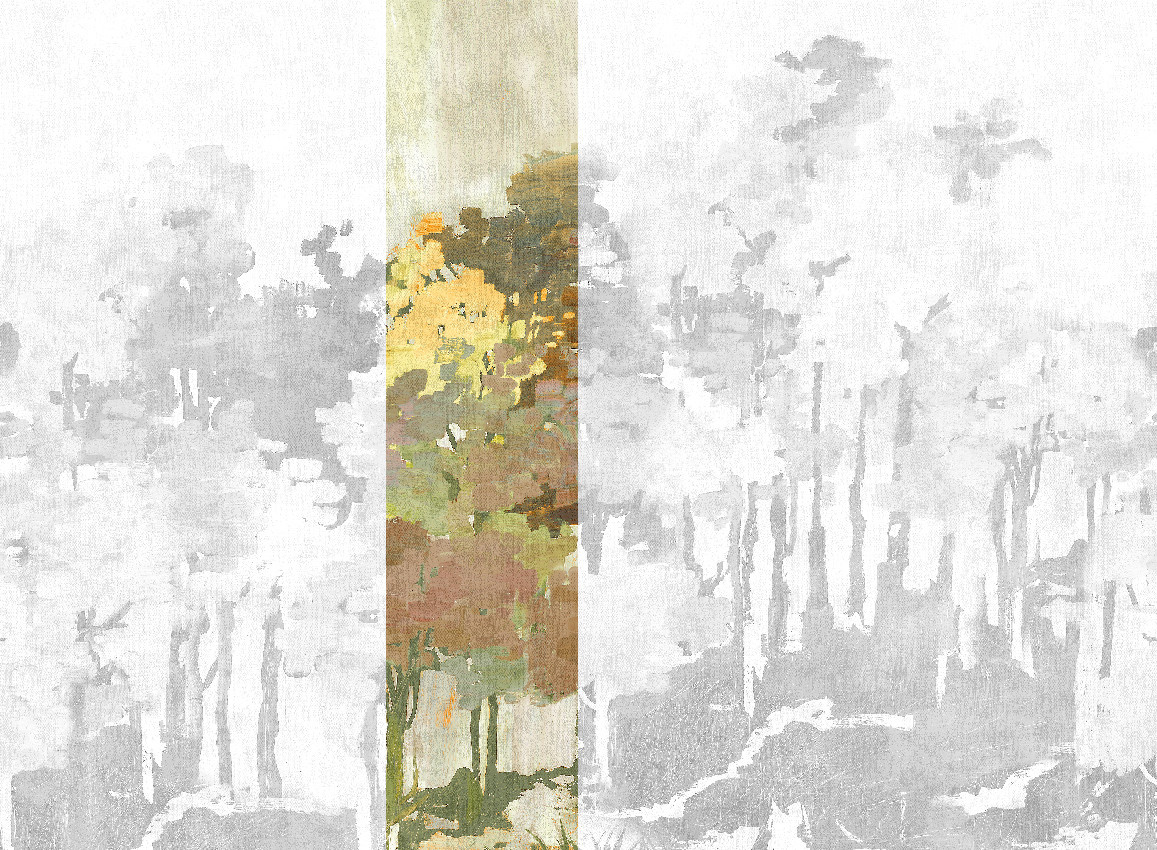 Jannelli & Volpi Mural Funes - Autumn Panel 3 Wandbild in Multicolor aus Vinyl - Bild 1