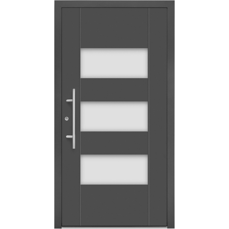 Splendoor Moderno M500/B Aluminium-Haustür mit Glaseinsatz in Anthrazit Metallic, B: 110 cm, H: 210 cm, Anschlag Links - Bild 2