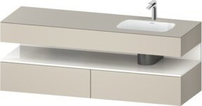 Duravit Einbauwaschtisch-Möbel-Set Qatego in Beige, B/T/H: 160 x 50 x 60 cm - Bild 1