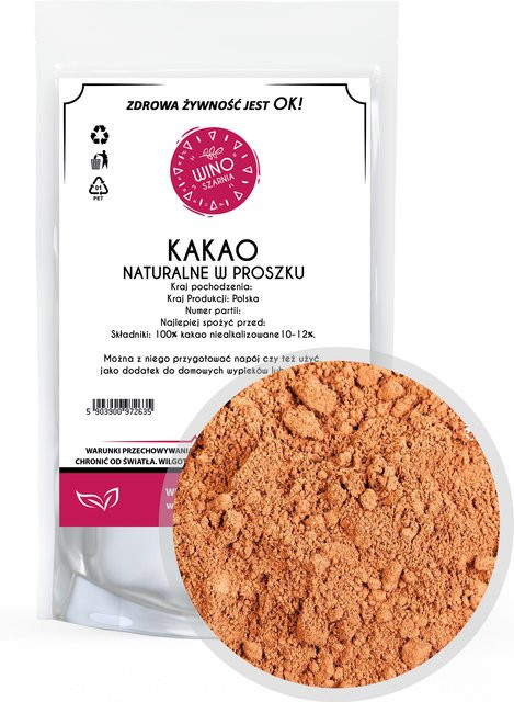 WINO SZARNIA Kakaopulver unalkalisiert 500 g - Bild 1
