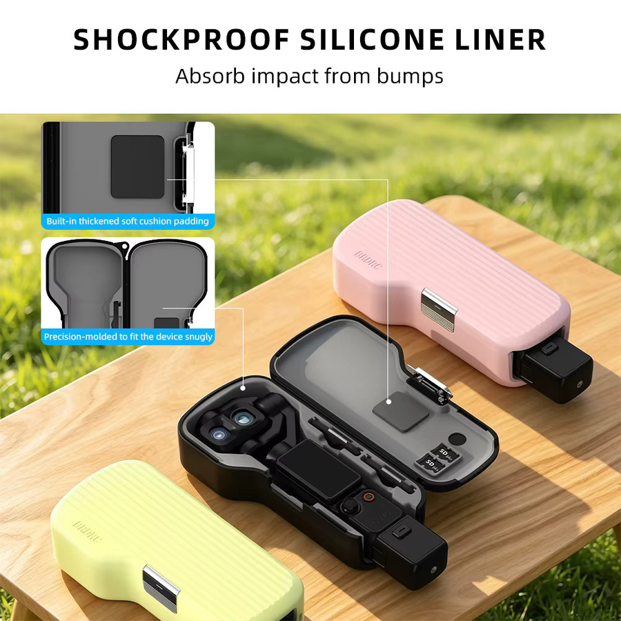 BRDRC Tragetasche für DJI Pocket 4P Kamera mit ABS-Hartschale als Aufbewahrungsbox und Schutzhülle für Objektiv und Bildschirm - Bild 5