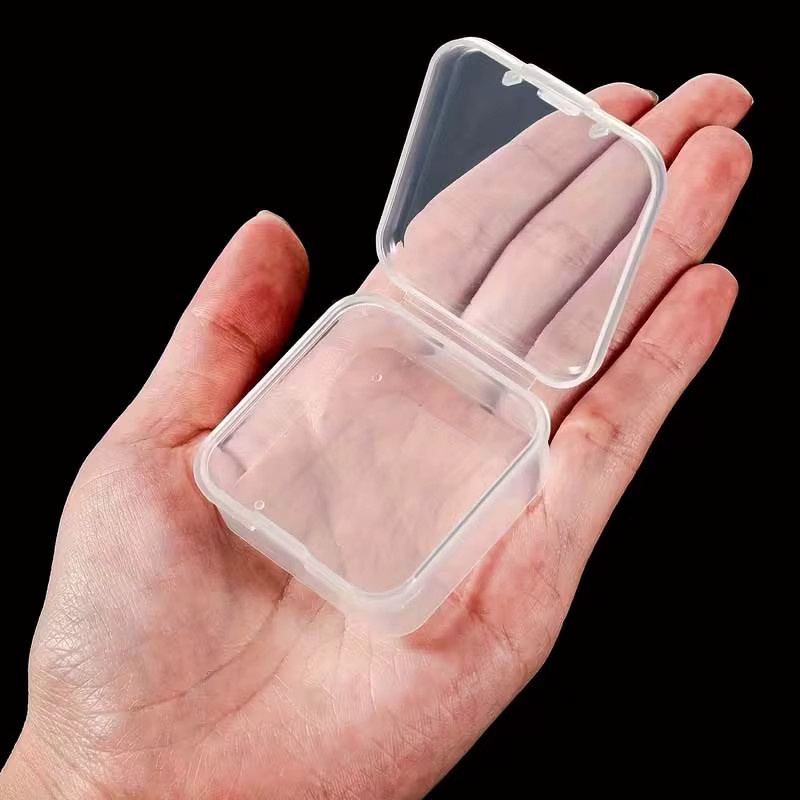 Transparente Schmuckbox aus Kunststoff für die Aufbewahrung von Ohrringen und kleinem Schmuck, 1 oder 3 Stück - Bild 3