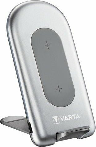Varta Ultra Fast Wireless Charger 15W Qi-Ladegerät mit USB-C in Silber - Bild 1