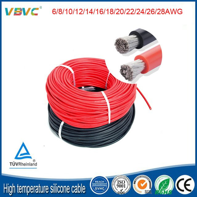 Bytebattle Ultra-weiches Silikonkabel hochtemperaturbeständig in Rot und Schwarz (6-28 AWG) - Bild 1