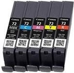 Canon PGI-72 Original Tinten Multipack 5er-Pack für PIXMA PRO-10 und PRO-10S in Matt Schwarz, Cyan, Magenta, Gelb und Rot - Bild 2