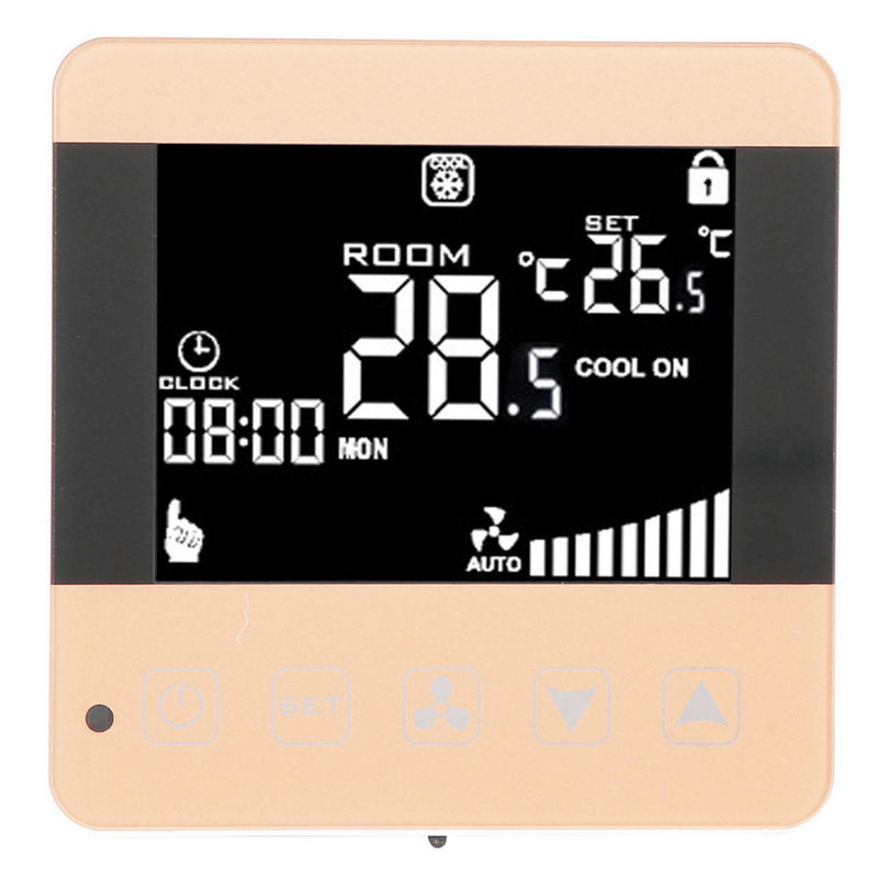 TOMTOP JMS Intelligente LCD Digital Zentrale Klimaanlage Fan Coil Einheit mit Thermostat in Schwarz - Bild 7