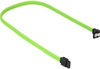 Sharkoon SATA III Kabel 90 Grad mit Sleeve in Grün - Bild 1