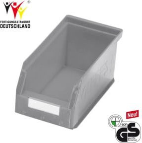 Kappes RasterPlan Lagersichtkasten Größe 5 in Grau aus Kunststoff und Stahl - Bild 1