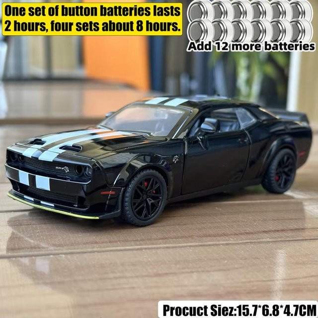 Linyi toy car Dodge Challenger Srt Hellcat Redeye Modellauto, 1:32, Metall, ab 14 Jahre - Bild 1