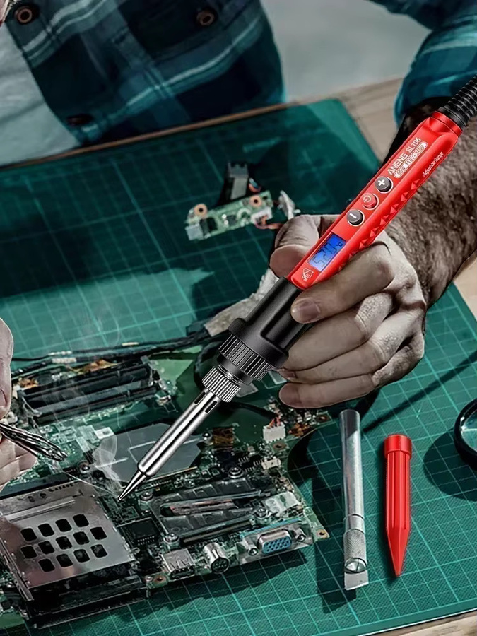ANENG Intelligenter Elektrischer Lötkolben 60W in Rot mit einstellbarer Temperatur von 180°C bis 520°C für Reparatur und Nachbearbeitung - Bild 7