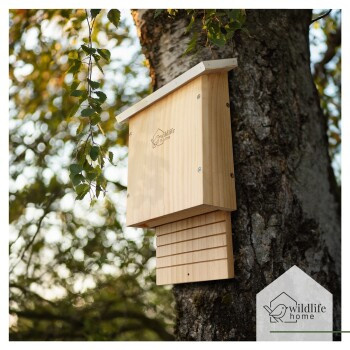 WILDLIFE HOME Fledermauskasten aus Holz mit Metalldach in Braun - Bild 2