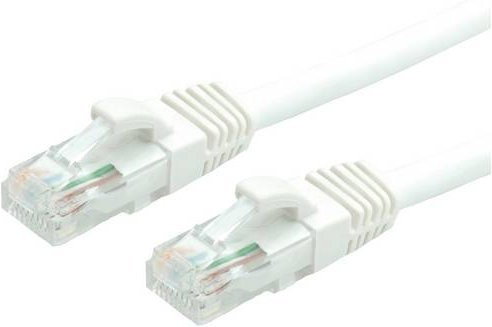 Value RJ45 Patchkabel CAT 6a U/UTP Ethernet LAN Kabel Weiß, Länge: 1,00 m - Bild 1
