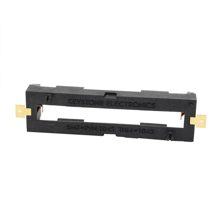 ALLOET 18650 SMT Batteriehalter mit Bronze-Pins in Schwarz für 3,7V wiederaufladbare Batterien - Bild 5