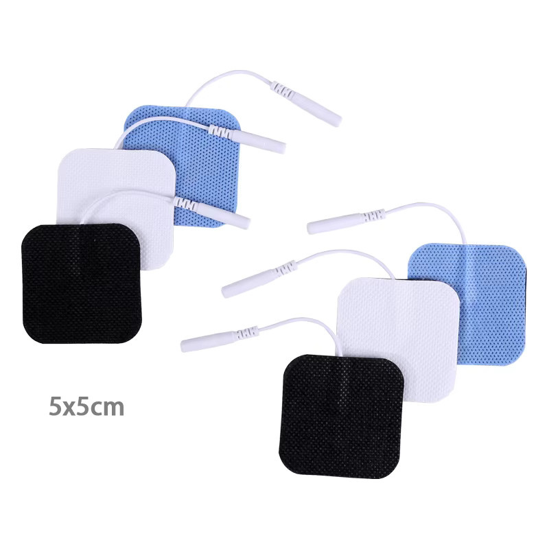 yinhang Elektroden Pads, Selbstklebend, 5x5cm, 2mm Stecker, Vlies Stoff - Bild 3